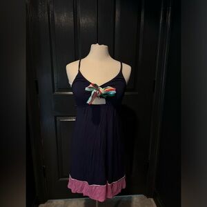 Trina Turk Navy Dress with Colorful Accent